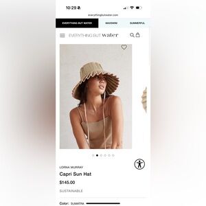 NWT - Lorna Murray Sumatra Capri Sun Hat